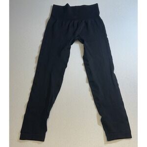 Homma Womens XL Black High Waisted Seamless Leggings Athletic Yoga Pants TC102